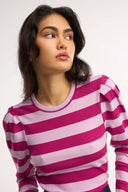 Traveller Rib Puff Sleeve Top - Obus Online