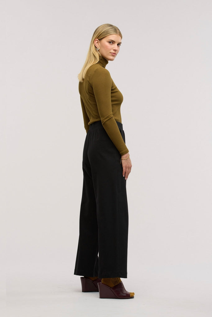 Traveller Rib Roll Neck Top - Obus Online
