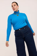 Traveller Rib Roll Neck Top - Obus Online