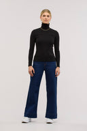 Traveller Rib Roll Neck Top - Obus Online