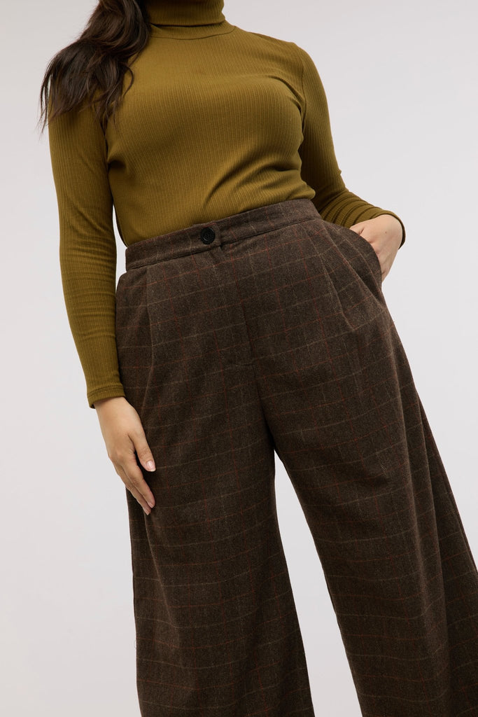 Traveller Rib Roll Neck Top - Obus Online