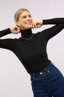 Traveller Rib Roll Neck Top - Obus Online