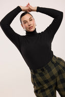 Traveller Rib Roll Neck Top - Obus Online