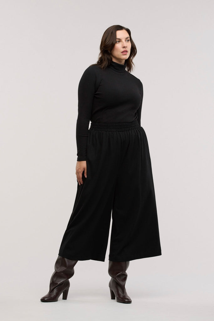 Traveller Rib Roll Neck Top - Obus Online