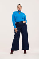 Traveller Rib Roll Neck Top - Obus Online
