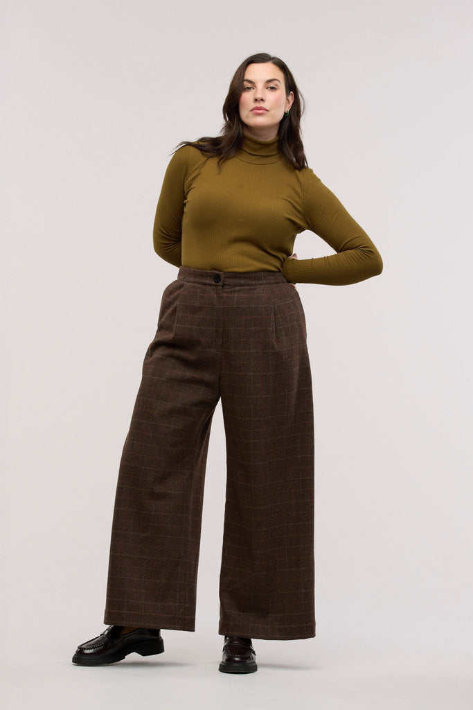 Traveller Rib Roll Neck Top - Obus Online