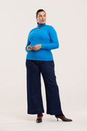 Traveller Rib Roll Neck Top - Obus Online