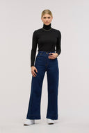 Traveller Rib Roll Neck Top - Obus Online