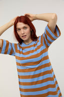 Traveller Stripe Midi Dress - Obus Online