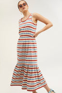 Traveller Stripe Tier Dress - Obus Online
