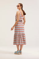 Traveller Stripe Tier Dress - Obus Online