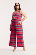 Traveller Stripe Wide Leg Jumpsuit - Obus Online