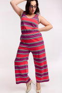 Traveller Stripe Wide Leg Jumpsuit - Obus Online