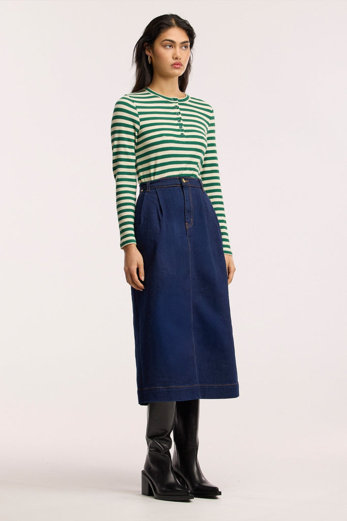 Traveller Waffle Henley Top - Obus Online