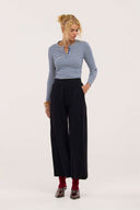 Traveller Waffle Henley Top - Obus Online