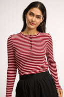 Traveller Waffle Henley Top - Obus Online