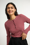 Traveller Waffle Henley Top - Obus Online