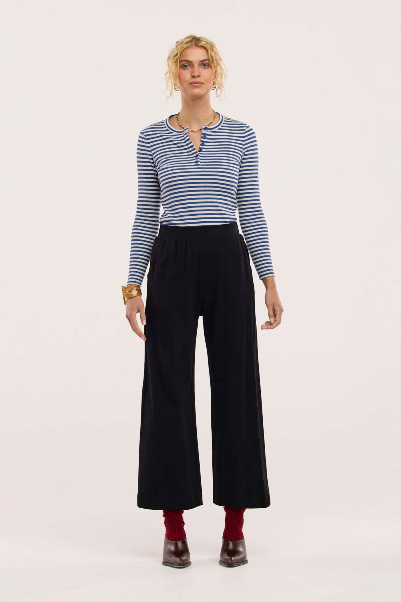 Traveller Waffle Henley Top – Obus Online