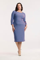 Traveller Waffle Stripe Contour Dress - Obus Online