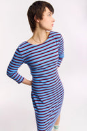 Traveller Waffle Stripe Contour Dress - Obus Online