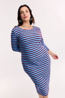 Traveller Waffle Stripe Contour Dress - Obus Online