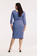 Traveller Waffle Stripe Contour Dress - Obus Online