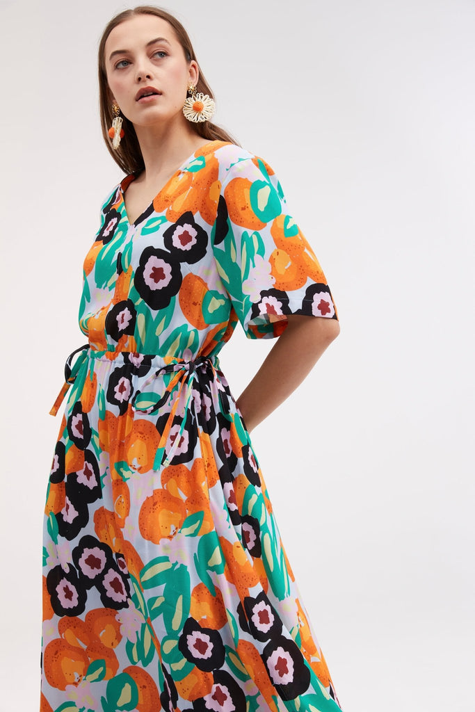 Valencia Tie Dress - Obus Online