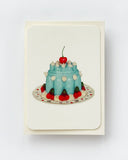 Violet Petal Cream Blancmange Greeting Card - Obus Online