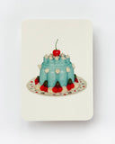 Violet Petal Cream Blancmange Greeting Card - Obus Online