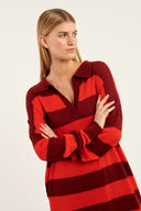 Merino Traveller Stripe Polo Dress