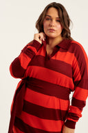 Merino Traveller Stripe Polo Dress