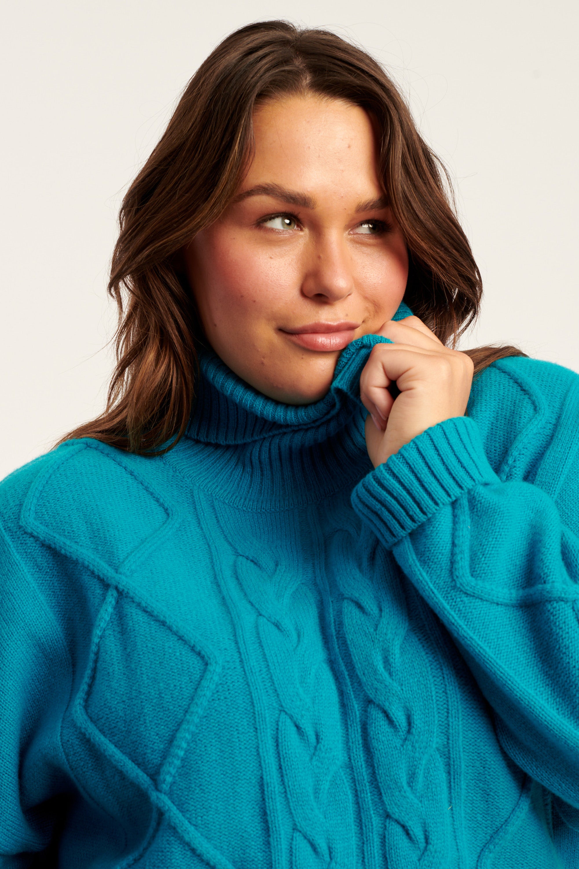 Aerie oversized hot sale cable turtleneck